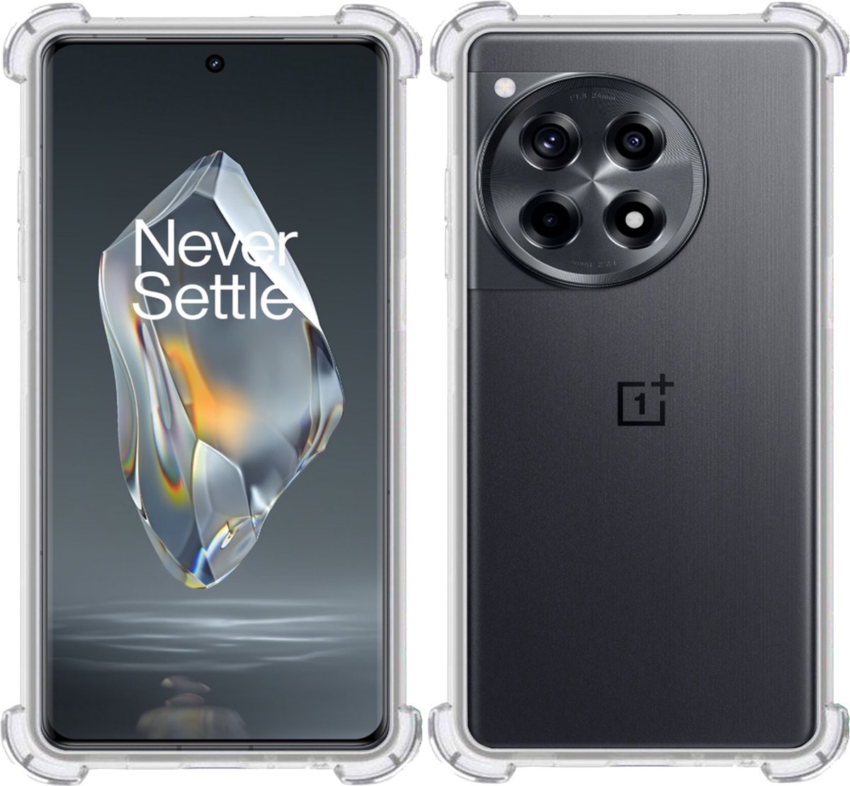 Hoesje geschikt voor OnePlus 12R – Extreme Shock Case – Cover Transparant