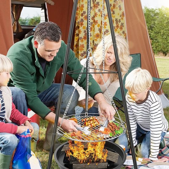 Driehoekige Grill BBQ - Draagbare Houtskool Rvs Vouwen - Camping Barbecue voor Picknicks Tuin Beach Party van Sportrock Campmen — afbeelding 2