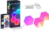 APO Electronics® - Siècle des Lumières LED Hexagon - 3 pièces - Contrôle par application avec Tuya - Siècle des Lumières de Gaming - Panneaux LED RVB et IC - Applique avec télécommande