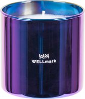 Wellmark kaars 12x11cm medium paars metallic - better silk