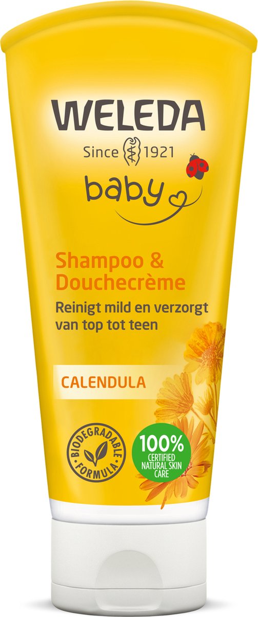 WELEDA - Shampoo & Douchecrème - Baby & Kind - 200ml - Calendula - 100% natuurlijk - Weleda