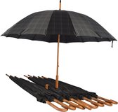 Unisex 16-Banen Paraplu | Set Van 9 Met Polyester Luifel | Diameter 102cm, Lengte 89cm | Geschikt Voor Alle Weersomstandigheden