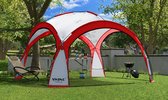Elfida - Tente de fête 360 ​​cm - Pavillon de jardin avec éclairage Solar LED - Résistant aux UV - Sac de rangement inclus - Rouge