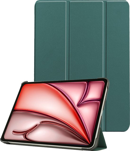 Étui adapté pour iPad Air 2024 (13 pouces) Étui à couverture rigide Étui à livres - Vert foncé