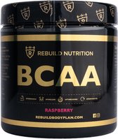 Rebuild Nutrition BCAA - 300 gr Poeder - Framboos Smaak - Essentiële Aminozuren voor Spierherstel