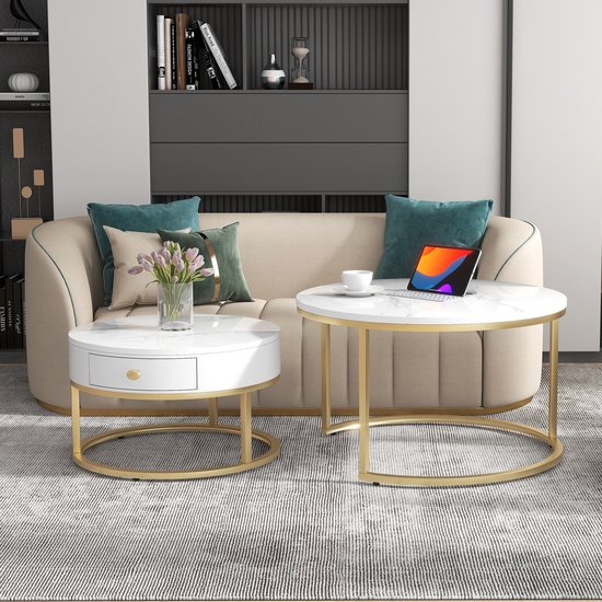 Deze marmeren salontafel van Westwing scoor je nu met korting Deze marmeren salontafel van Westwing scoor je nu met korting