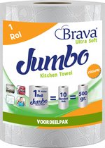 Brava - Super Keukenpapier - 1 Maxi XXL Rol - Ultra Absorberend Keukenpapier - Ultra Clean Keukenrol - Voordeelverpakking