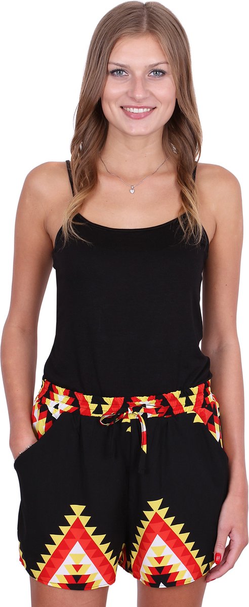 Korte broek met zwart patroon