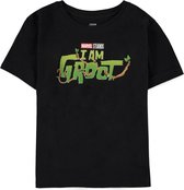 Marvel Guardians Of The Galaxy - I Am Groot Kinder T-shirt - Kids 122/128 - Zwart