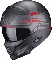 Scorpion Exo-Combat Ii Xenon Matt Black-Red 2XL - Maat 2XL - Helm