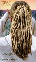 Zest - Haar Extensions Paardenstaart / Haarvulling - Soft Dreadlocks Haar - Medium Blond - Synth. Haar Op Haarklem - dames meisjes - volwassenen jeugd - casual bruiloft gala feest