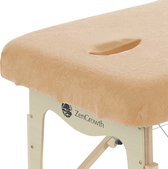 Hoeslaken de table de massage marron clair - Extra épais - Tissu éponge extensible - Avec découpe