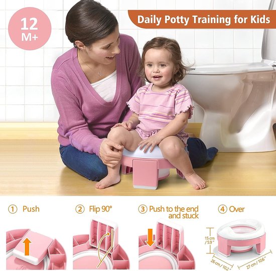 Potty Training Opbergtas En Voeringen Zindelijkheidstrainingsstoel, Kids Poty Chair | Niet-slip Pinguïn Potje Opvouwbaar Reistoilet Peuters Pinguïn Design Anti-slip