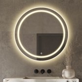 Badkamerspiegel met Verlichting aan de Voor- en Achterzijde - Anti Condens Verwarming - Dimbaar - 3 LED Standen - Anti Corrosie - 60 cm