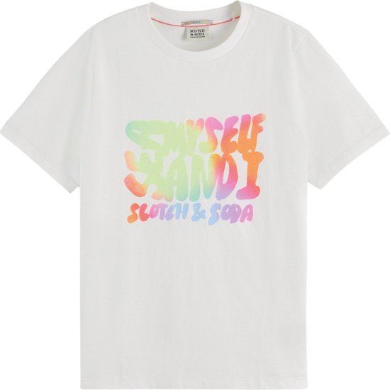 Scotch & Soda Regular fit front artwork t-shirt Dames T-shirt - Maat XL