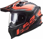 LS2 Helm Explorer Edge MX701 zwart / fluor oranje maat L