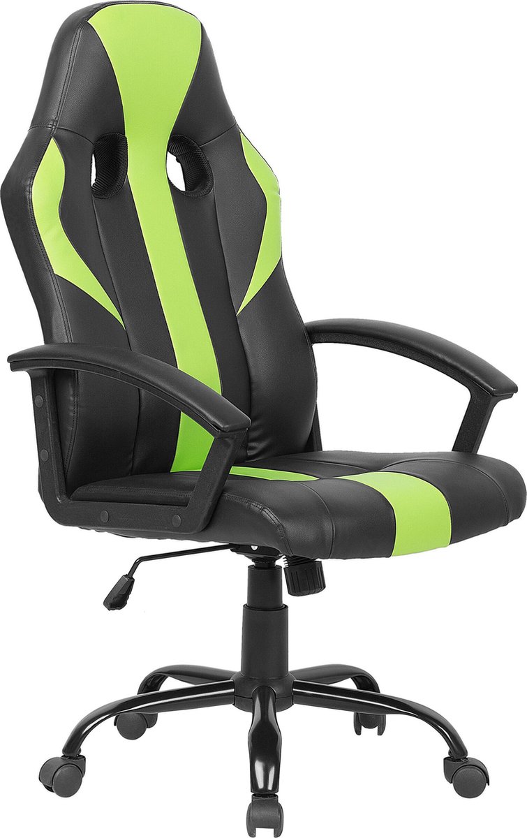 Beliani SUCCESS - Bureaustoel-Zwart-Kunstleer