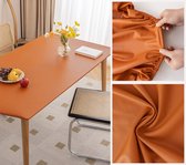 All-inclusive tafelkleed van lamsvacht/waterdicht en oliebestendig tafelkleed zonder wasbeurt - salontafel stoffen tafelkleed/bureaumat Oranje 90*150