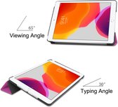 Mobigear - Tablethoes geschikt voor Apple iPad 8 (2020) Hoes | Mobigear Tri-Fold Bookcase - Rood