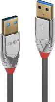 LINDY USB-kabel USB 3.2 Gen1 (USB 3.0 / USB 3.1 Gen1) USB-A stekker, USB-A stekker 1.00 m Grijs 36626