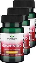 Swanson | Resveratrol 100mg | 30 Capsules | 3 stuks | 3 x 30 capsules