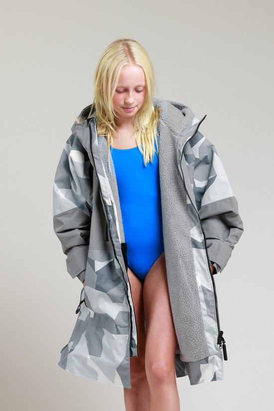 Omkleed jas - Poncho - Hard-Shell - Kind - Arctic Camouflage/Grey