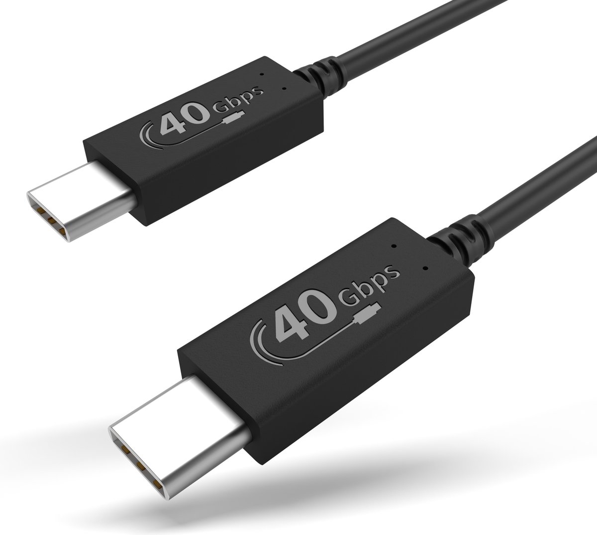 Qnected USB-C kabel 2 meter - 40Gbps - 240W - 4K 120Hz & 8K 60Hz Ultra HD - USB4 - Thunderbolt 4 - Jet Black