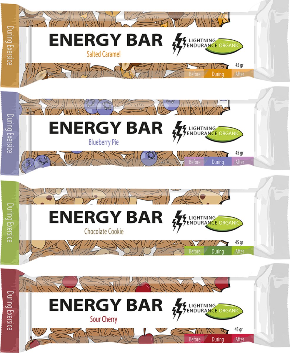 Goedkoopste Lightning BIO Energy Bar - Mixed - 15 x 45 gram