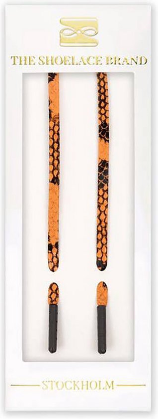 Veters plat - oranje slang - 100cm veters voor wandelschoenen, werkschoenen en meer
