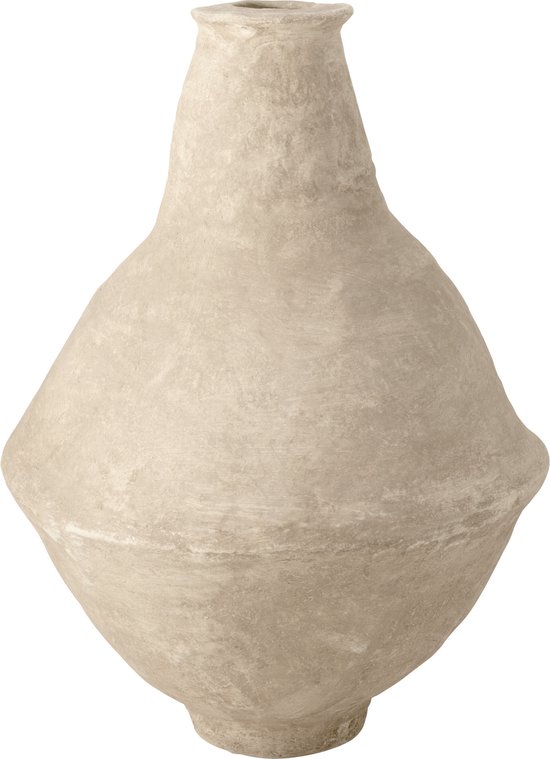J-Line Vase Extra Large Chad Papier Mache Blanc