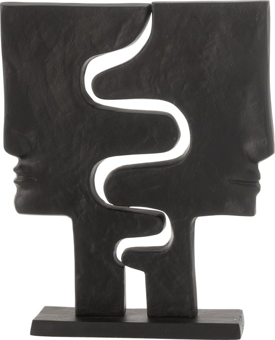 J-Line Figuur Gezichten Op Voet Aluminium