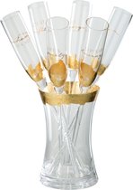 J-Line champagneglazen In Vaas - glas - goud