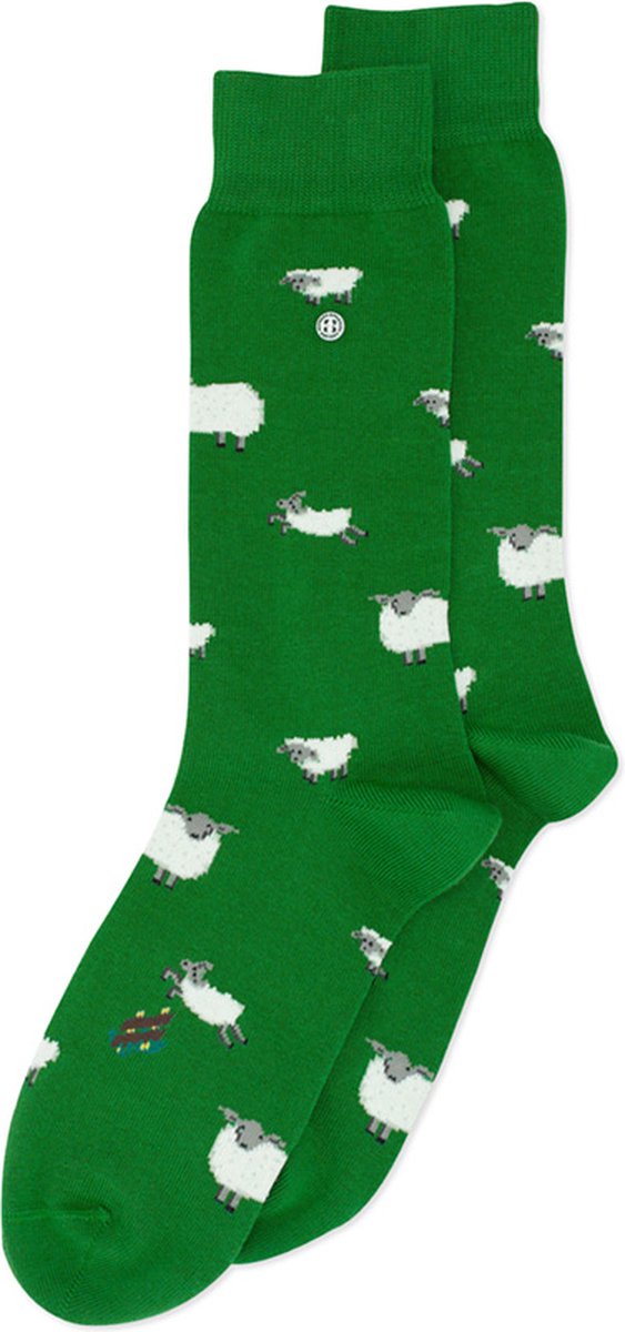 Alfredo Gonzales Sheep Sokken AG-Sk-SHE-01 115 Green/White M(42-45)