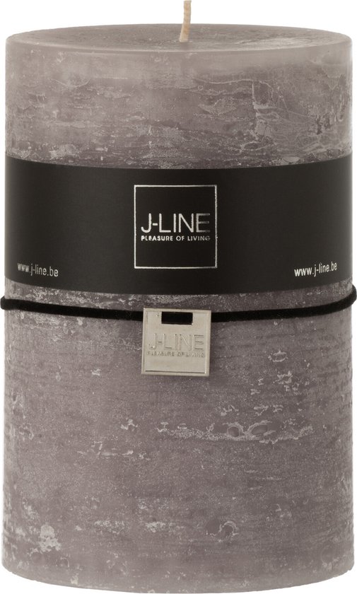 J-Line cilinderkaars - donkergrijs - 110U - XL - 6 stuks