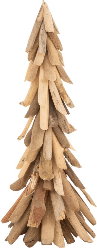 Kerstboom van dun drijfhout