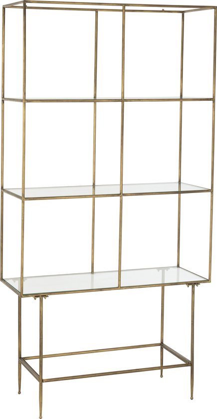 J-Line Etagere 3 Planches Metal/Verre Or