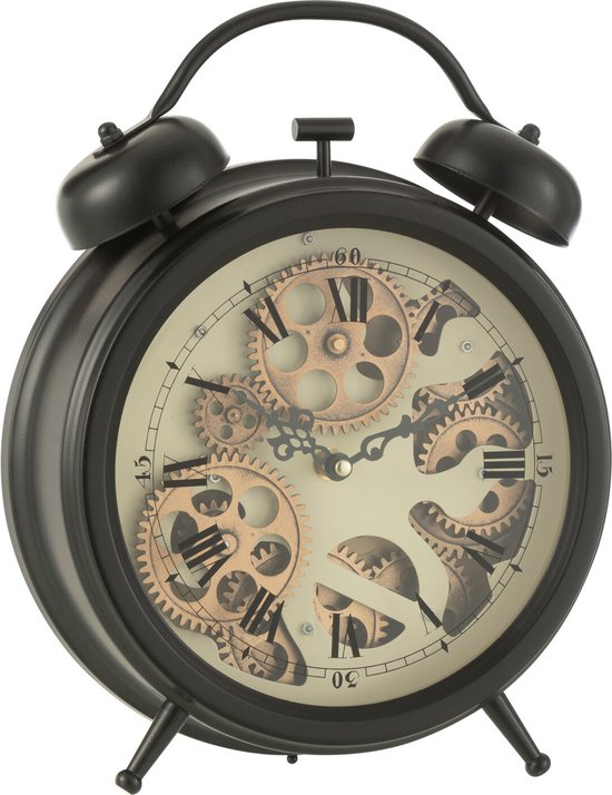 J-line horloge Chiffres Romains - métal - noir - M - Ø 34 cm