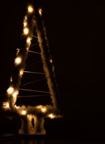 J-Line Kerstboom - imitatiebont - wit - LED lichtjes - small