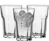 Urban Living Waterglazen Vegas - transparant glas - 3x stuks - 350 ml - drinkglazen/sapglazen