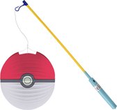 Lanterne Pokémon - rouge - D25 cm - papier - avec bâton de lanterne - 50 cm