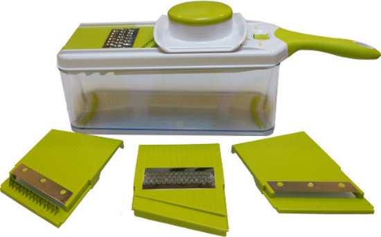 Groentesnijder - Veggie Ui Salade Voedsel Chopper en Dicer Handleiding - Keukengereedschap & Gadgets (7-in-1 RVS Zwart