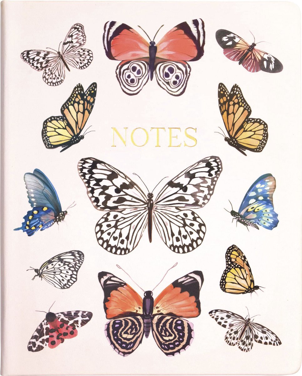 Eccolo notitieboek - Butterflies - lijn - ca.20x25cm - EC-D511C