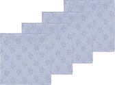 Södahl Forget-me-not Damask Stoffen servetten 45 x 45 cm 4 stuks Sky Blue