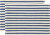 Södahl Statement Stripe Placemat 33 x 48 cm 2 stuks Blue