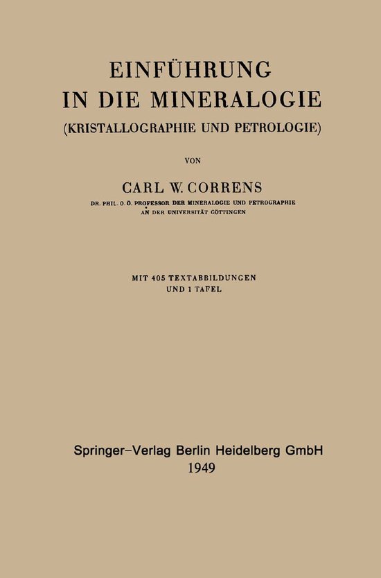 Einführung in die Mineralogie - cover