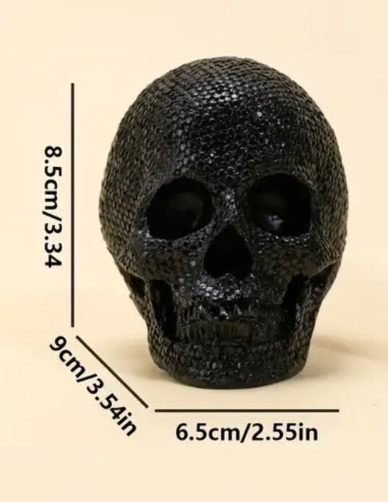 accessoires pour la maison - crâne - couleur noir - beaux détails - crâne - noir - déco - décoration - image - cadeau - astuce cadeau - unique