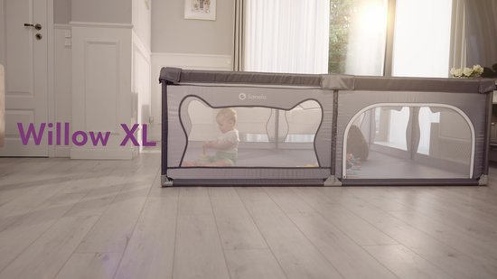 Lionelo Willow XL - Box Voor Baby's - Vanaf 0-48 Maanden Groot Oppervlak 187 Cm X 207 Cm X 68 Cm