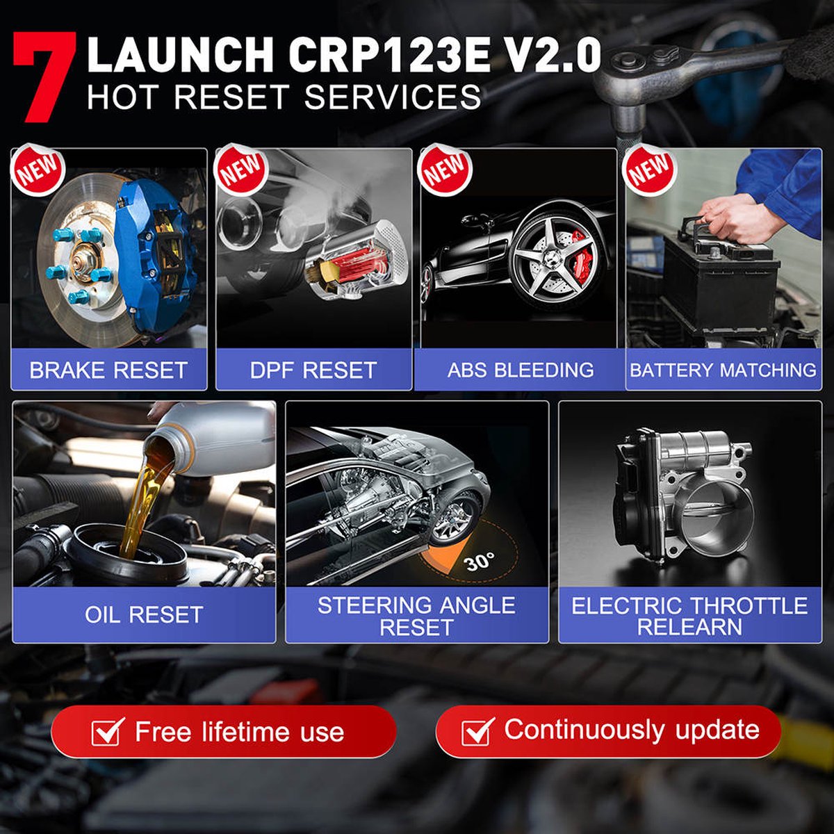 Launch Creader CRP123E V2.0 - Uitleesapparaat - OBD2 scanner thumbnail 4