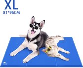 Himaly GPB008 Koelmat voor huisdieren - Koeling mat voor honden en katten - Waterdicht - 81 x 96 cm - Blauw