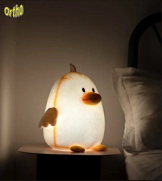 Ortho® - Pluche Nachtlamp - Knuffel met Licht - Eend - Geel van Ortho — afbeelding 4